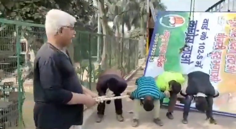 Delhi police arrest former Congress MLA Asif Mohammed Khan for assaulting SDMC employees who had removed unauthorised Congress banners
