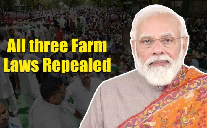 Farm Laws repealed in Lok Sabha through voice vote amid ruckus by opposition: Details