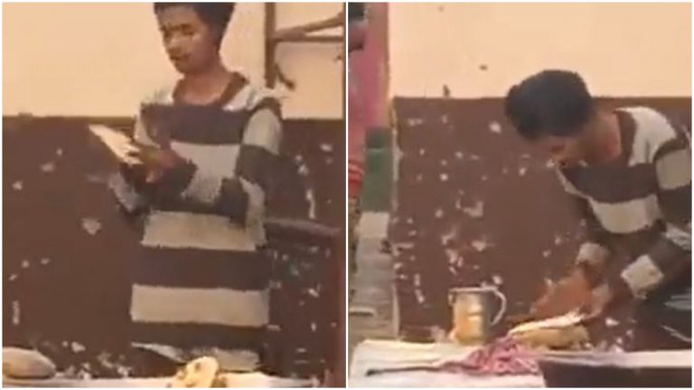 Another video surfaces from Ghaziabad where Muslim cook was seen spitting on dough before making rotis, arrested