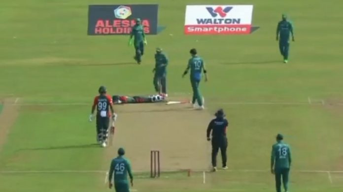 Shaheen Shah Afridi injures a batsman during T20I against Bangladesh
