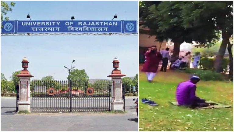 ABVP activists recite Hanuman Chalisa while NSUI members protest against VP: All you need to know about the Namaz row in Rajasthan college