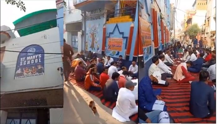 Haryana: Hindus gather outside Christian school that had held derogatory Ramleela, chant Ramcharitmanas
