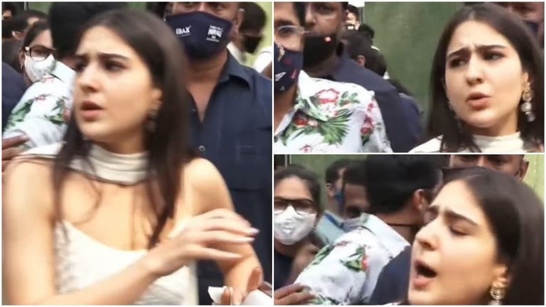 Watch: Actor Sara Ali Khan rebukes her security guard for pushing paparazzi, apologises on his behalf