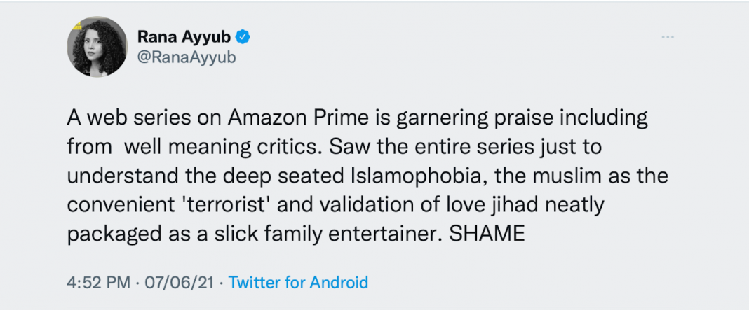 Rana Ayyub slams Sooryavanshi for being Islamophobic