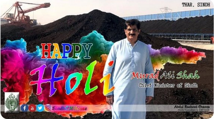 Pakistan: CM of Sindh province wishes Hindu minority a Happy Holi on the occasion of Diwali, gets trolled