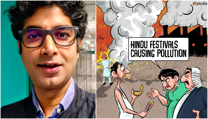 ‘Environmentalist’ who whined about air pollution on Diwali defends stubble burning saying it happens only for 2-3 weeks