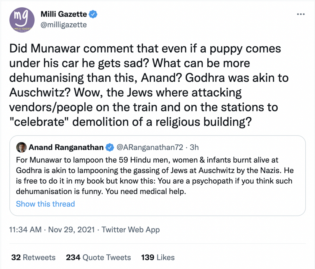 Milli Gazette justifies Godhra train massacre