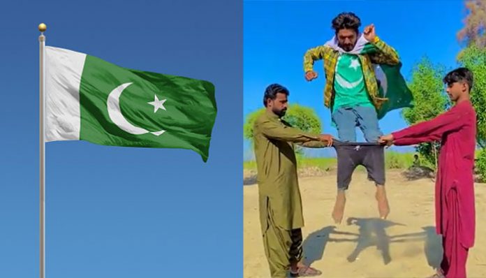 Janghia Challenge: Watch this Pakistani man jump right into an underwear held by his friends, evokes hilarious reactions