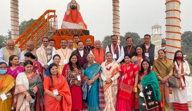 After Varanasi, CMs of 12 BJP ruled states arrive in Ayodhya for darshan of Ram Lalla