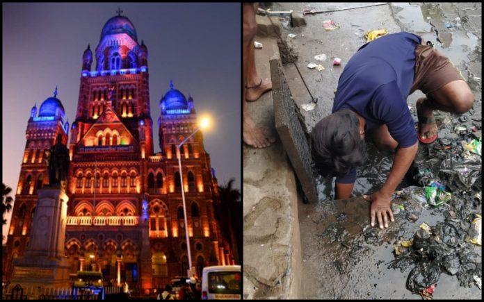 Shiv Sena led BMC posts pic of manual scavenger without protective gear days after it approved Rs 15 cr budget for upkeep of Aditya Thackeray's penguins