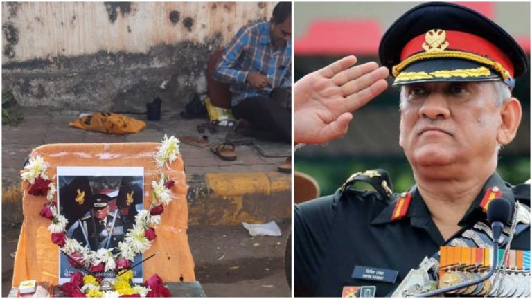A cobbler in Ahmedabad pays heartfelt tribute to CDS Bipin Rawat, picture viral