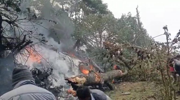 Indian Air Force launches inquiry after a chopper carrying CDS Gen Bipin Rawat crashes in Tamil Nadu