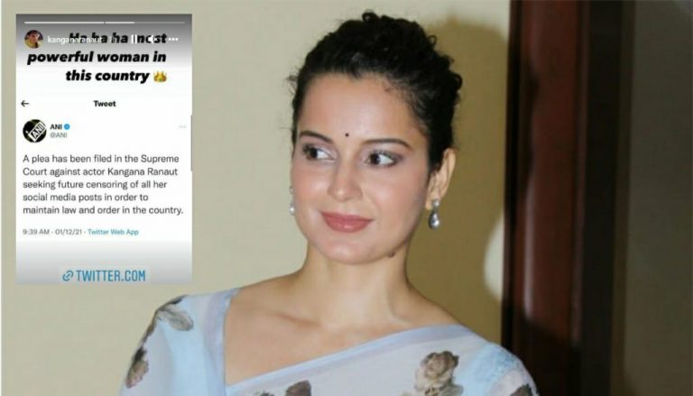 Plea filed in SC to censor all future social media posts of actor Kangana Ranaut to ‘maintain law and order’ in the country