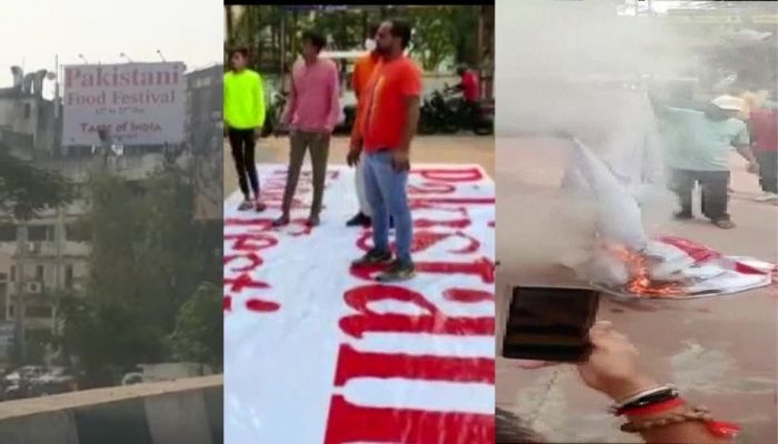 Bajrang Dal removes ‘Pakistani Food Festival’ banner  in Surat, restaurant owner issues apology