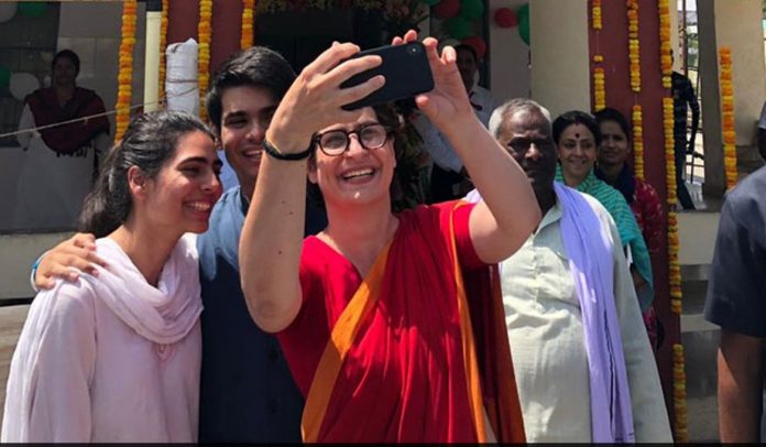 Priyanka Gandhi Vadra taking selfie with her children has accused their Instagram accounts were hacked by the government.