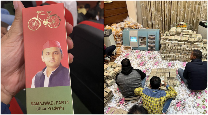 Kanpur: Manufacturers of ‘Samajwadi Perfume’, Pan Masala raided by DGGI and I-T, cash counting images go viral