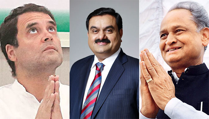 While Rahul Gandhi keeps attacking Ambani-Adani, Congress govt in Rajasthan gives 1,600 hectares of land to Adani Group