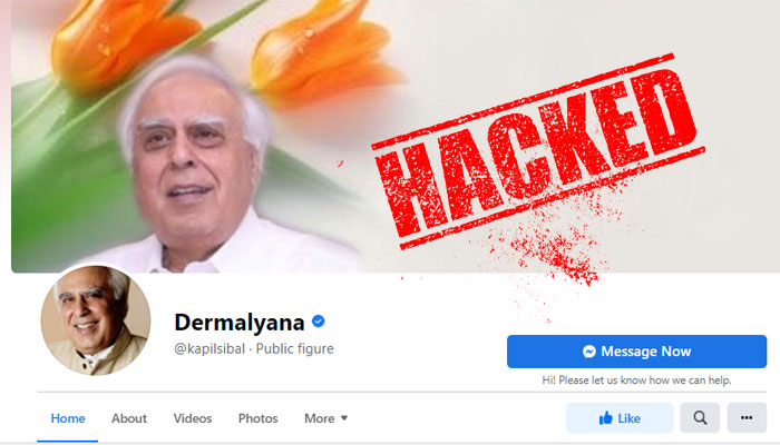 Hackers take control of Congress leader Kapil Sibal’s Facebook page, changed to an Australian skincare company’s page