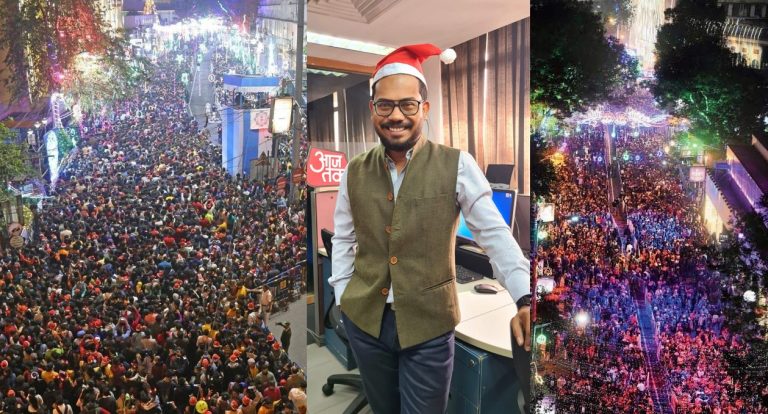 India Today deputy editor tries to dismiss visuals of over-crowded Park Street Christmas celebration in Kolkata as old, gets fact-checked