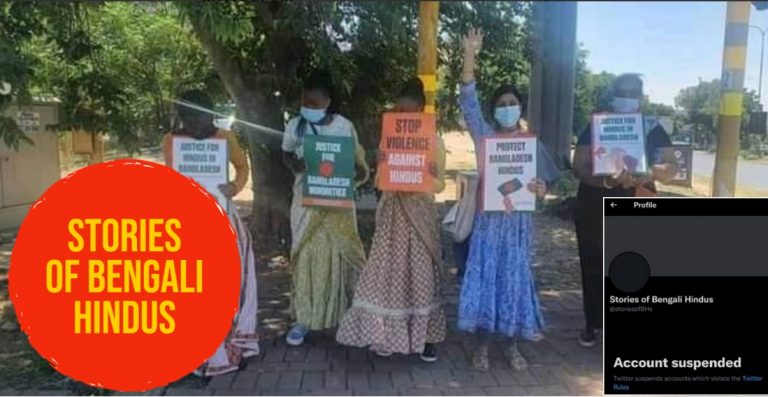 Twitter suspends account of ‘Stories of Bengali Hindus’ for sharing ignored stories of the trauma faced by persecuted Bengali Hindus