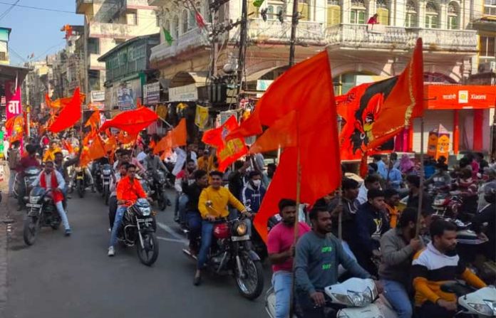 Islamist media fear mongers about a peaceful Bajrang Dal rally in Mewat, the 'mini Pakistan', carried out with due police permission