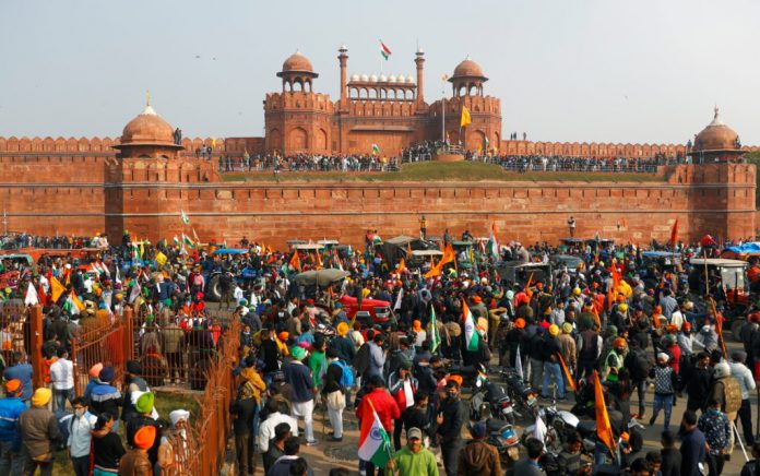 Protesters unleash mayhem and lay siege to iconic Red Fort on 26 January 2021