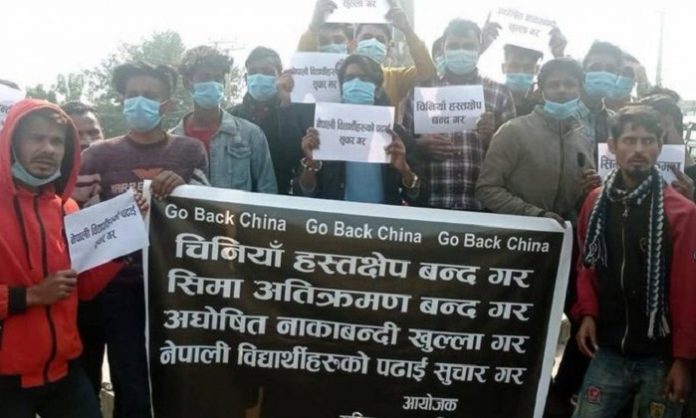 Go back China, Nepalis say as they protest against Chinese