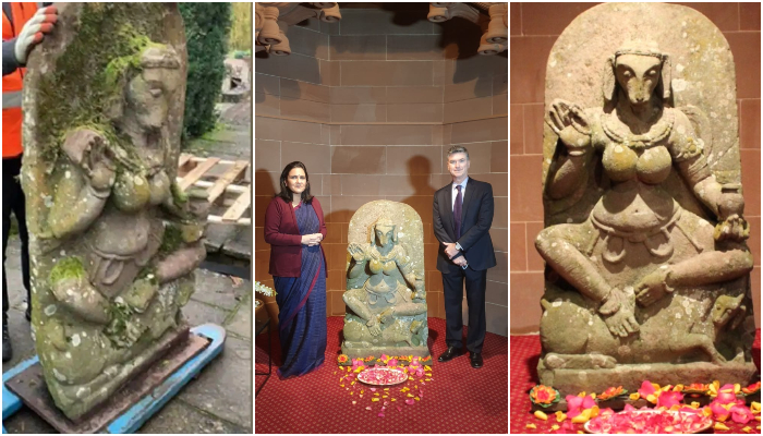 10th century Yogini idol repatriated to India from the UK, 40 years after it was stolen from a temple in Uttar Pradesh