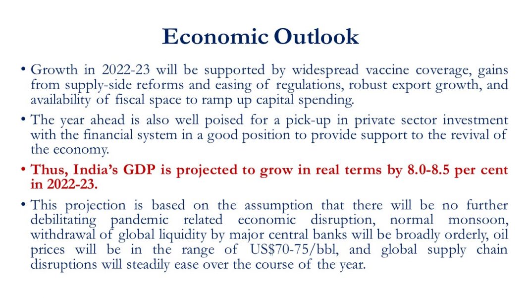 Economic Survey predicts 9.2 per cent growth for FY 2022-23