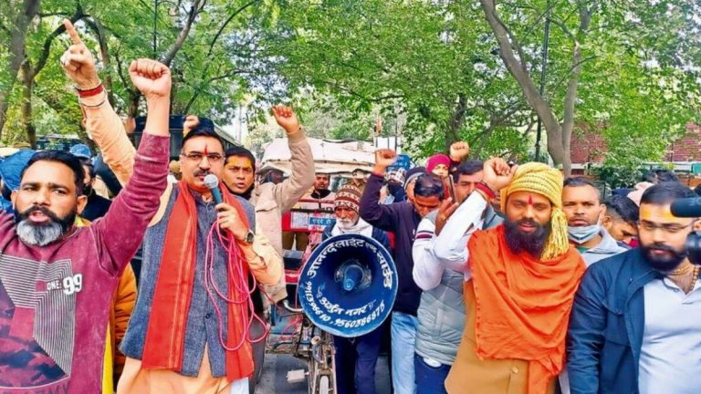 Demonising Hindutva: Gurugram protesters seeking Kalicharan Maharaj’s release dubbed ‘anti-namaz brigade’