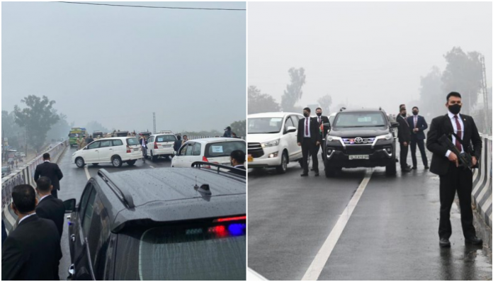 PM Modi's convoy blocked, major security breach