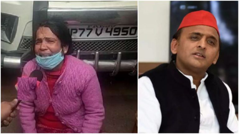 Woman tries to immolate herself in front of Akhilesh Yadav’s car, SP chief ignores her suicide attempt and drives away
