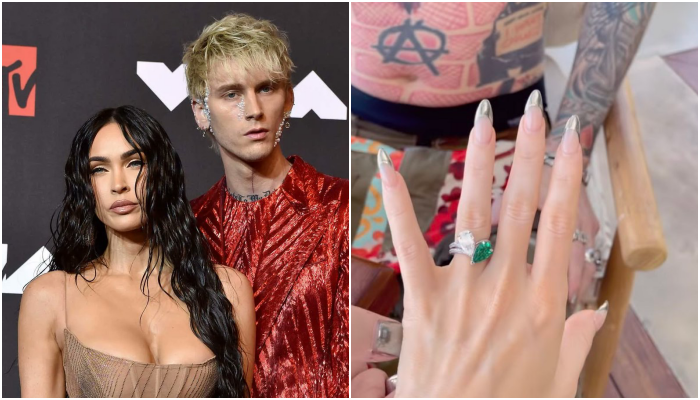 Megan Fox and her boyfriend Machine Gun Kelly drank each other’s blood on their engagement