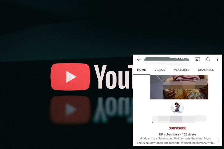 YouTube channels insulting Hindu gods and goddesses reported by netizens, two of them deleted within hours