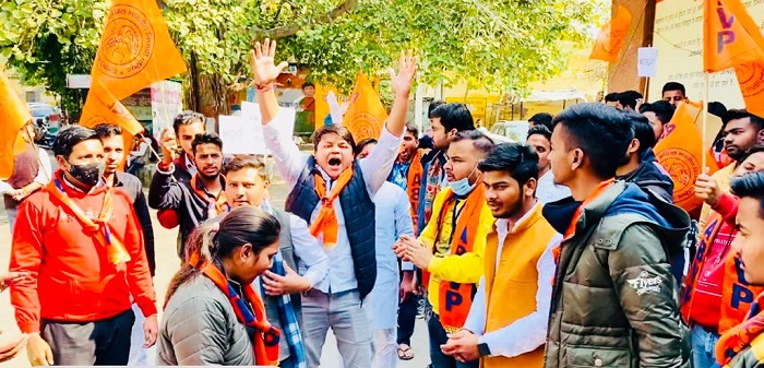 Gujarat: ABVP demands justice in Lavanya case, stages protest after activists detained for protesting outside Tamil Nadu CM’s residence