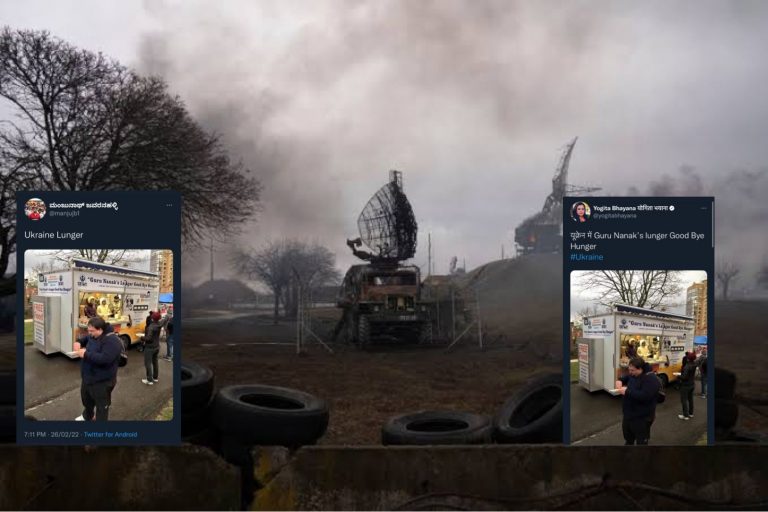 Fact Check: Old image of a food truck from Canada passed off as Sikhs offering Langar in Ukraine