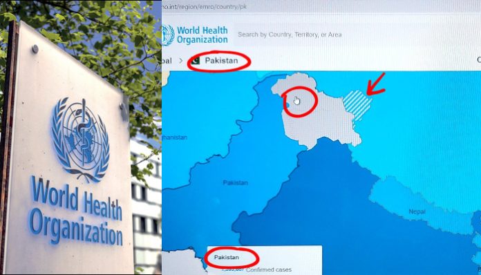 WHO separates J&K from India