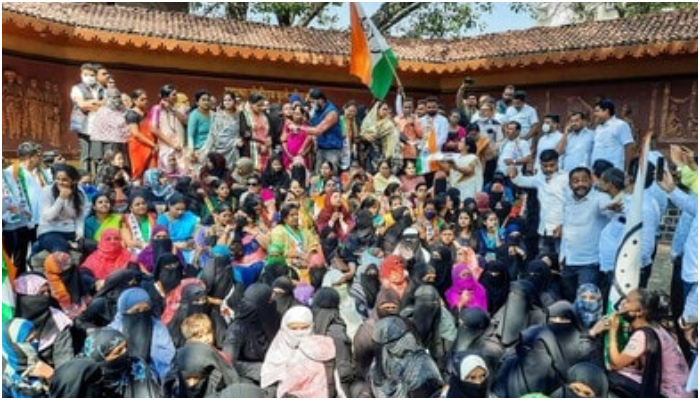 Maharashtra: NCP goes rogue over Karnataka hijab row, Pune unit holds demonstration supporting Muslim girls wearing hijab in colleges