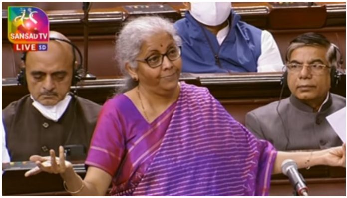 Nirmala Sitharaman hits out at the Congress during Budget speech