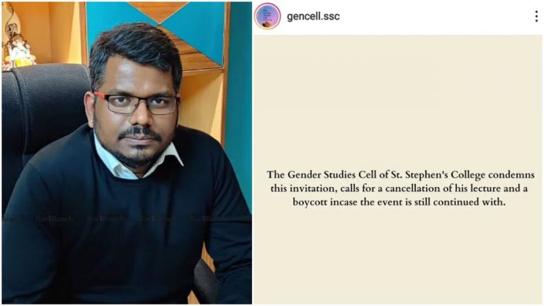 St. Stephen’s College’s Gender studies Cell releases abusive statement, opposes invite to SC lawyer J Sai Deepak by leadership cell