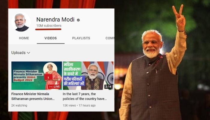 Prime Minister Narendra Modi’s YouTube channel subscribers cross 1 crore mark