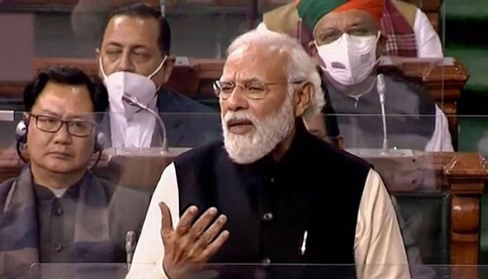 Narendra Modi in Lok Sabha