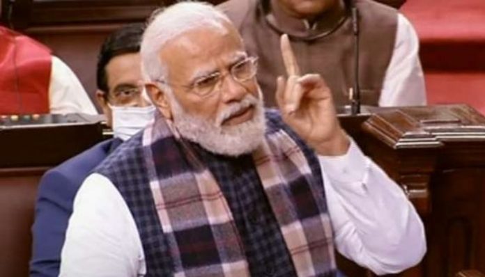 Narendra Modi in Rajya Sabha