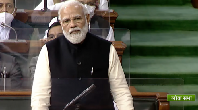 PM Modi spoke in Lok Sabha in response to Presidential address