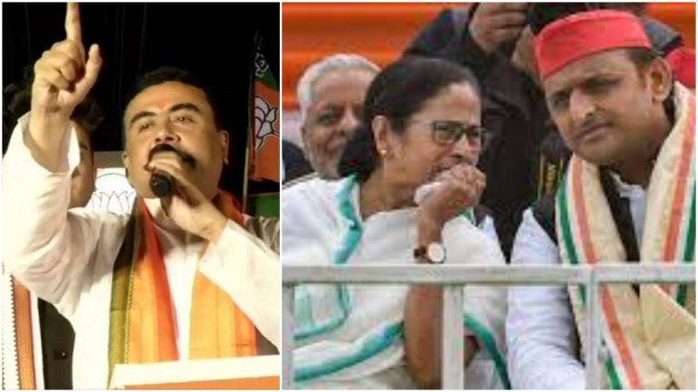 Suvendu Adhikari cautions UP voters not to fall for hollow words of ‘tyrant’ Mamata Banerjee after she announced support for Samajwadi Party