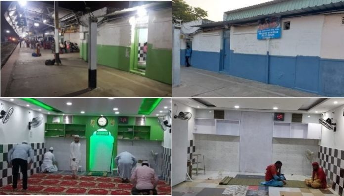 illegal mosque converted to porters' restroom