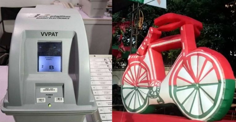 UP elections: Voter complaints that candidate’s photo not printed on VVPAT slip, Samajwadi Party falsely alleges that SP symbol was missing from EVM