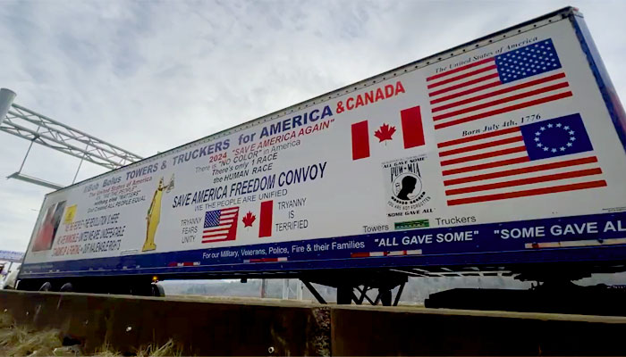 US truckers launch ‘People’s Convoy’ journey to Washington DC in protest of Covid-19 mandates