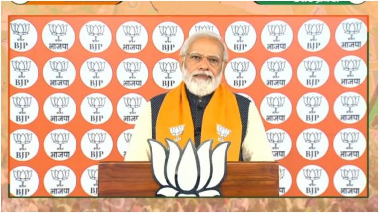 “Beware of fake Samajwadis”, says PM Modi as he praises Yogi Adityanath for establishing law and order in Uttar Pradesh