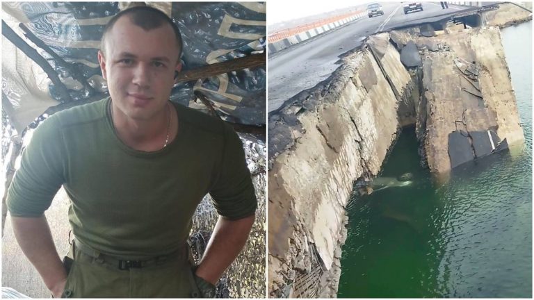 Ukrainian soldier blows himself up to demolish a bridge to stop Russian tanks from advancing